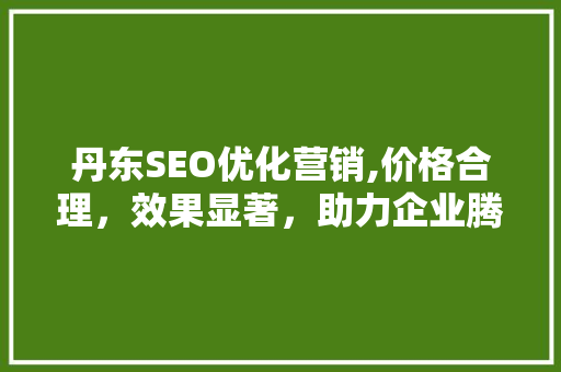 丹东SEO优化营销,价格合理，效果显著，助力企业腾飞