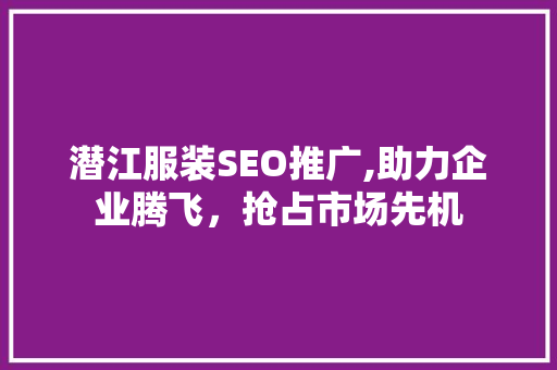 潜江服装SEO推广,助力企业腾飞，抢占市场先机
