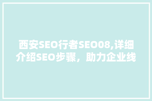西安SEO行者SEO08,详细介绍SEO步骤，助力企业线上腾飞