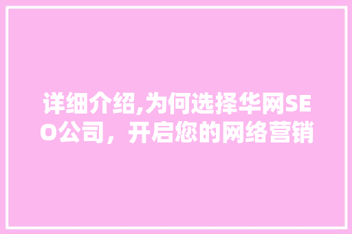 详细介绍,为何选择华网SEO公司，开启您的网络营销新篇章