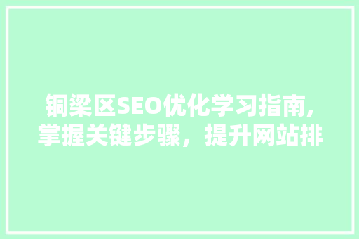 铜梁区SEO优化学习指南,掌握关键步骤，提升网站排名