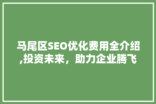 马尾区SEO优化费用全介绍,投资未来，助力企业腾飞