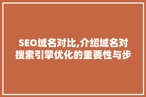SEO域名对比,介绍域名对搜索引擎优化的重要性与步骤