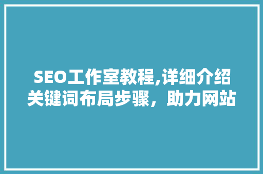SEO工作室教程,详细介绍关键词布局步骤，助力网站优化