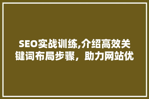 SEO实战训练,介绍高效关键词布局步骤，助力网站优化提升