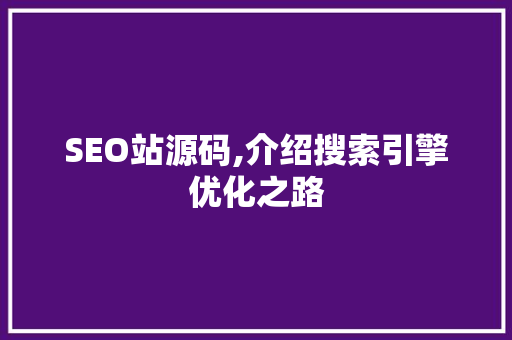 SEO站源码,介绍搜索引擎优化之路