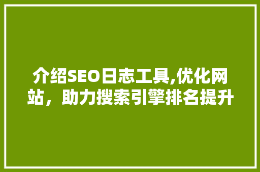 介绍SEO日志工具,优化网站，助力搜索引擎排名提升之路