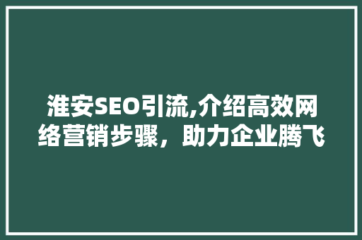 淮安SEO引流,介绍高效网络营销步骤，助力企业腾飞