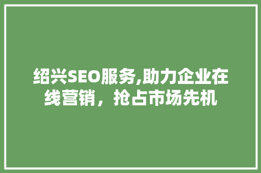 绍兴SEO服务,助力企业在线营销，抢占市场先机