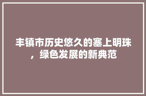 丰镇市历史悠久的塞上明珠，绿色发展的新典范