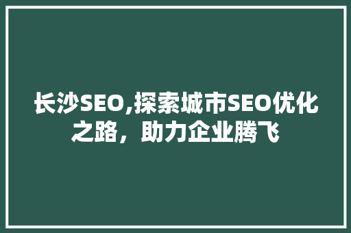 长沙SEO,探索城市SEO优化之路，助力企业腾飞  第1张