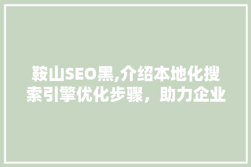 鞍山SEO黑,介绍本地化搜索引擎优化步骤，助力企业腾飞  第1张