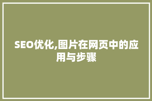 SEO优化,图片在网页中的应用与步骤