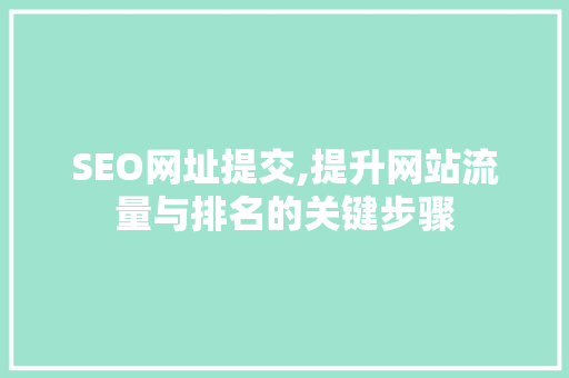 SEO网址提交,提升网站流量与排名的关键步骤