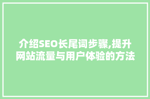 介绍SEO长尾词步骤,提升网站流量与用户体验的方法