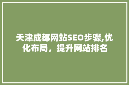 天津成都网站SEO步骤,优化布局，提升网站排名