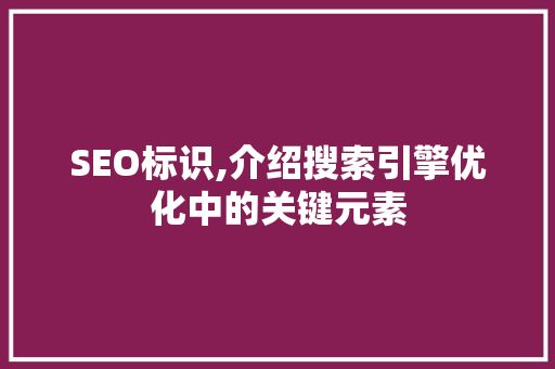 SEO标识,介绍搜索引擎优化中的关键元素