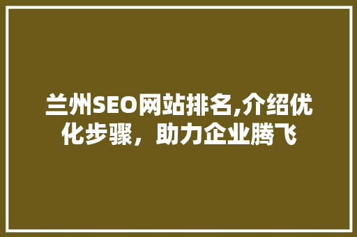 兰州SEO网站排名,介绍优化步骤，助力企业腾飞