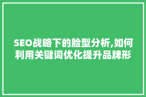 SEO战略下的脸型分析,如何利用关键词优化提升品牌形象