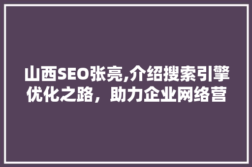 山西SEO张亮,介绍搜索引擎优化之路，助力企业网络营销腾飞