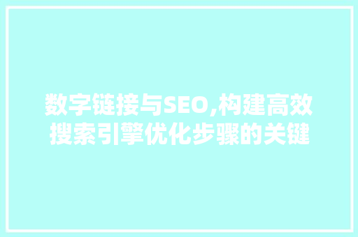 数字链接与SEO,构建高效搜索引擎优化步骤的关键