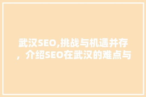 武汉SEO,挑战与机遇并存，介绍SEO在武汉的难点与突破