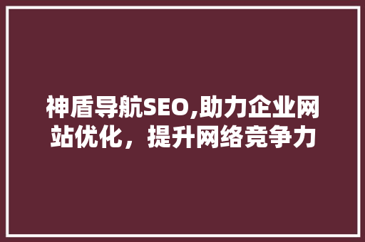 神盾导航SEO,助力企业网站优化，提升网络竞争力