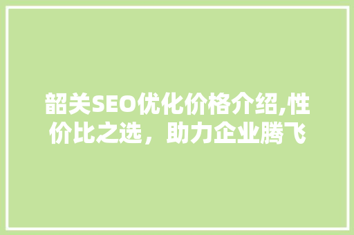 韶关SEO优化价格介绍,性价比之选，助力企业腾飞