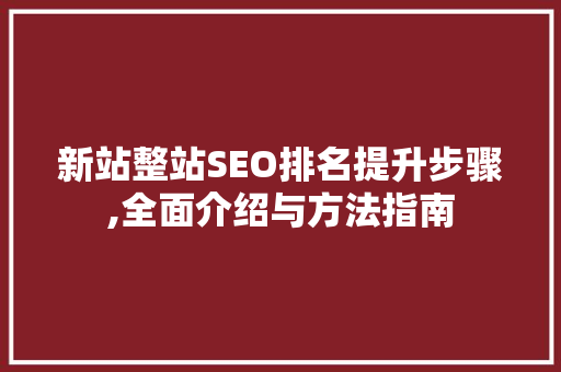 新站整站SEO排名提升步骤,全面介绍与方法指南