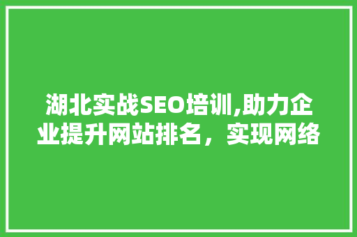 湖北实战SEO培训,助力企业提升网站排名，实现网络营销新突破  第1张