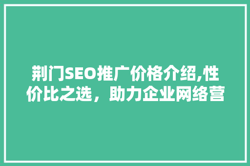 荆门SEO推广价格介绍,性价比之选，助力企业网络营销新篇章