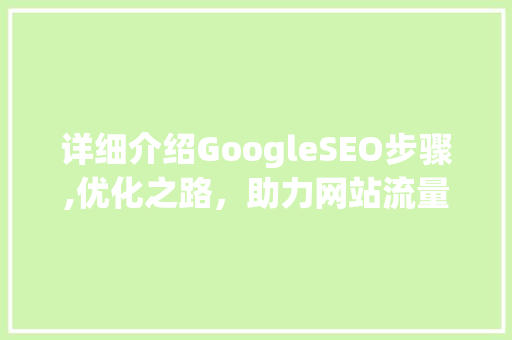 详细介绍GoogleSEO步骤,优化之路，助力网站流量提升