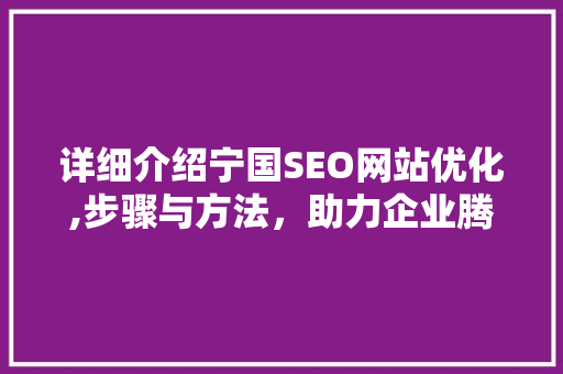 详细介绍宁国SEO网站优化,步骤与方法，助力企业腾飞