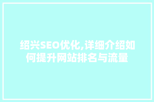 绍兴SEO优化,详细介绍如何提升网站排名与流量