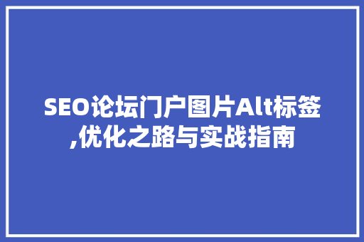 SEO论坛门户图片Alt标签,优化之路与实战指南