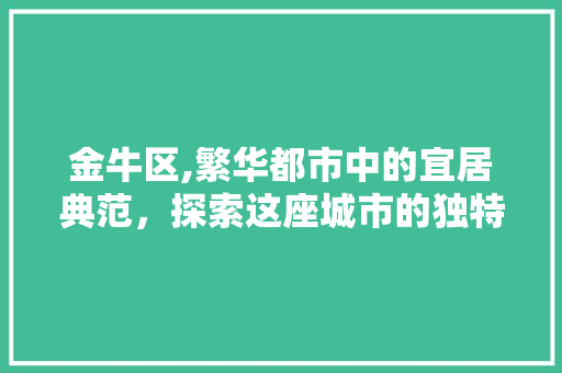 金牛区,繁华都市中的宜居典范，探索这座城市的独特魅力