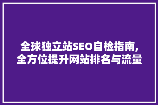 全球独立站SEO自检指南,全方位提升网站排名与流量  第1张