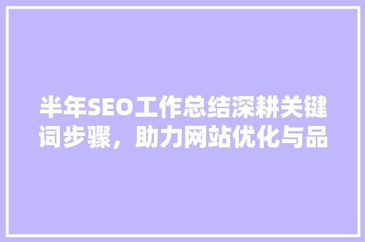 半年SEO工作总结深耕关键词步骤，助力网站优化与品牌提升