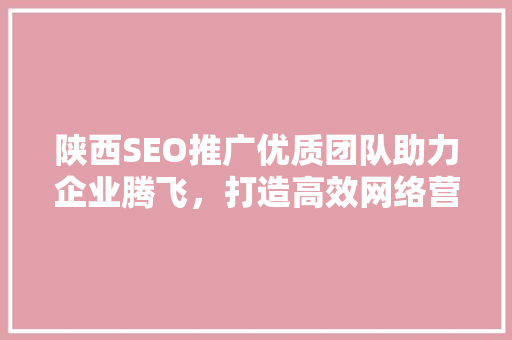 陕西SEO推广优质团队助力企业腾飞，打造高效网络营销步骤