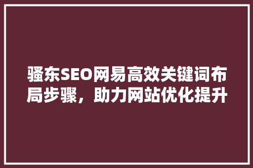 骚东SEO网易高效关键词布局步骤，助力网站优化提升