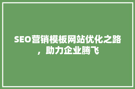 SEO营销模板网站优化之路，助力企业腾飞