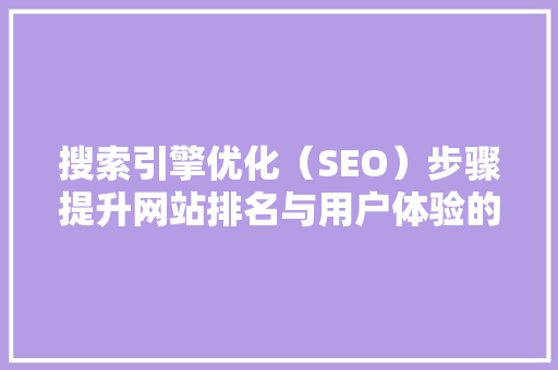 搜索引擎优化（SEO）步骤提升网站排名与用户体验的关键  第1张