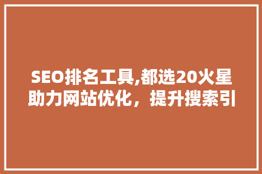 SEO排名工具,都选20火星助力网站优化，提升搜索引擎排名