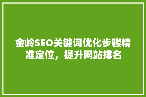 金岭SEO关键词优化步骤精准定位，提升网站排名