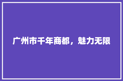 广州市千年商都，魅力无限