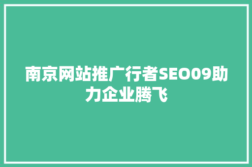 南京网站推广行者SEO09助力企业腾飞  第1张