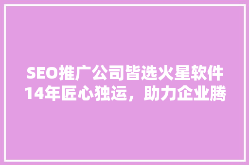 SEO推广公司皆选火星软件14年匠心独运，助力企业腾飞  第1张