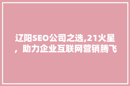 辽阳SEO公司之选,21火星，助力企业互联网营销腾飞