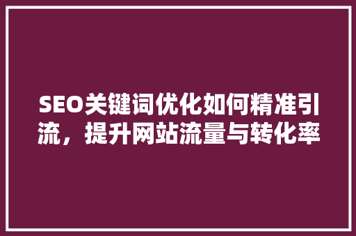 SEO关键词优化如何精准引流，提升网站流量与转化率