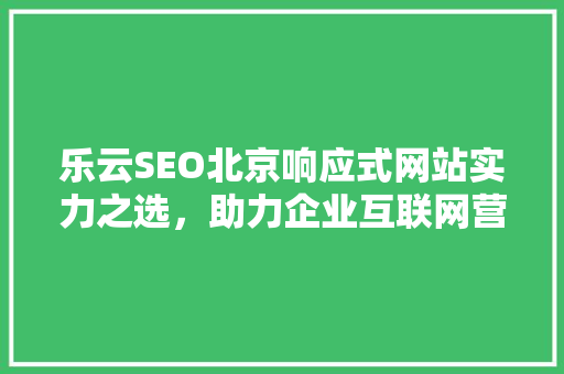 乐云SEO北京响应式网站实力之选，助力企业互联网营销新篇章